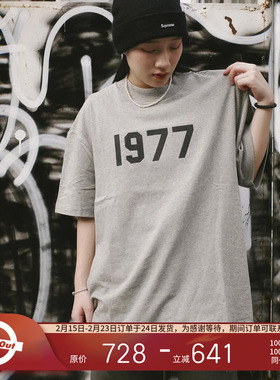 Fear Of God Essentials 1977印花短袖T恤情侣款高街美式圆领半袖