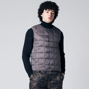 TAION 25秋冬新品 日系白鸭绒保暖可收纳圆领轻便羽绒马甲背心