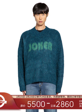 MARTINE ROSE 25FW 字母简约拉绒羊驼毛羊毛混织V领针织衫