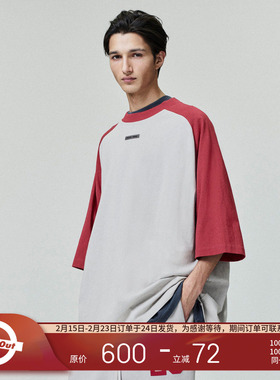 FOG Essentials 25FALL HOLIDAY 复古高街撞色插肩袖纯棉短袖T恤