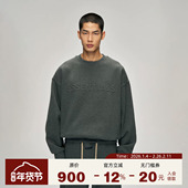 Essentials 25FALL HOLIDAY FOG 经典 logo压花浮雕图案圆领卫衣