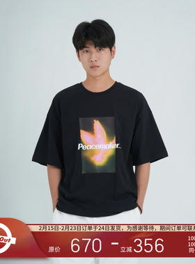 PEACEMAKER OAMC® 25春夏 军事风时装和平鸽投影艺术照片短袖T恤