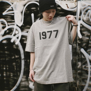 Essentials 1977印花短袖 T恤情侣款 Fear 圆领半袖 God 高街美式