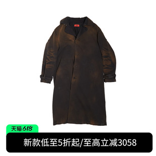 TRENCH意大利产喷墨仿铜制做旧染色工艺战壕风衣 JERSEY 24SS 424