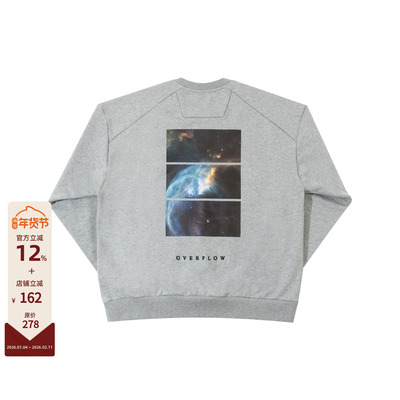 OVERFLOW休闲宽松圆领印花卫衣