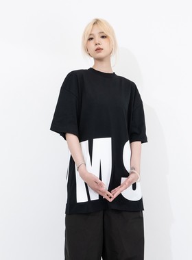 MSGM 夏季日常百搭个性LOGO字母印花设计T恤短袖半袖男女同款
