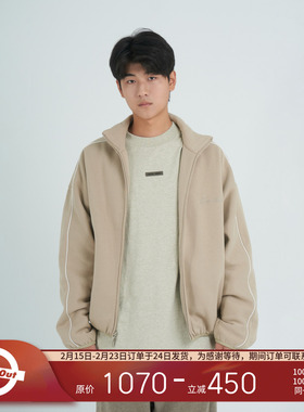 Fear of God Essentials 25SS 小LOGO字母刺绣设计立领开衫卫衣