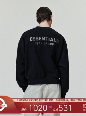 Fear of God Essentials 25春夏 Drop2 LOGO拉丝烫标印花圆领卫衣