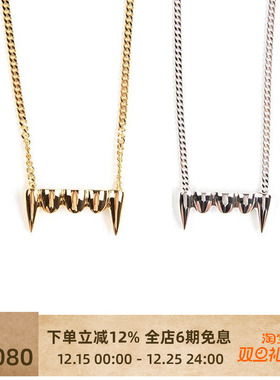 PAM925纯银犬牙蛇骨链项链