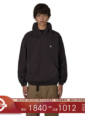 ROA 意大利 25FW 小LOGO标490克重磅休闲连帽卫衣