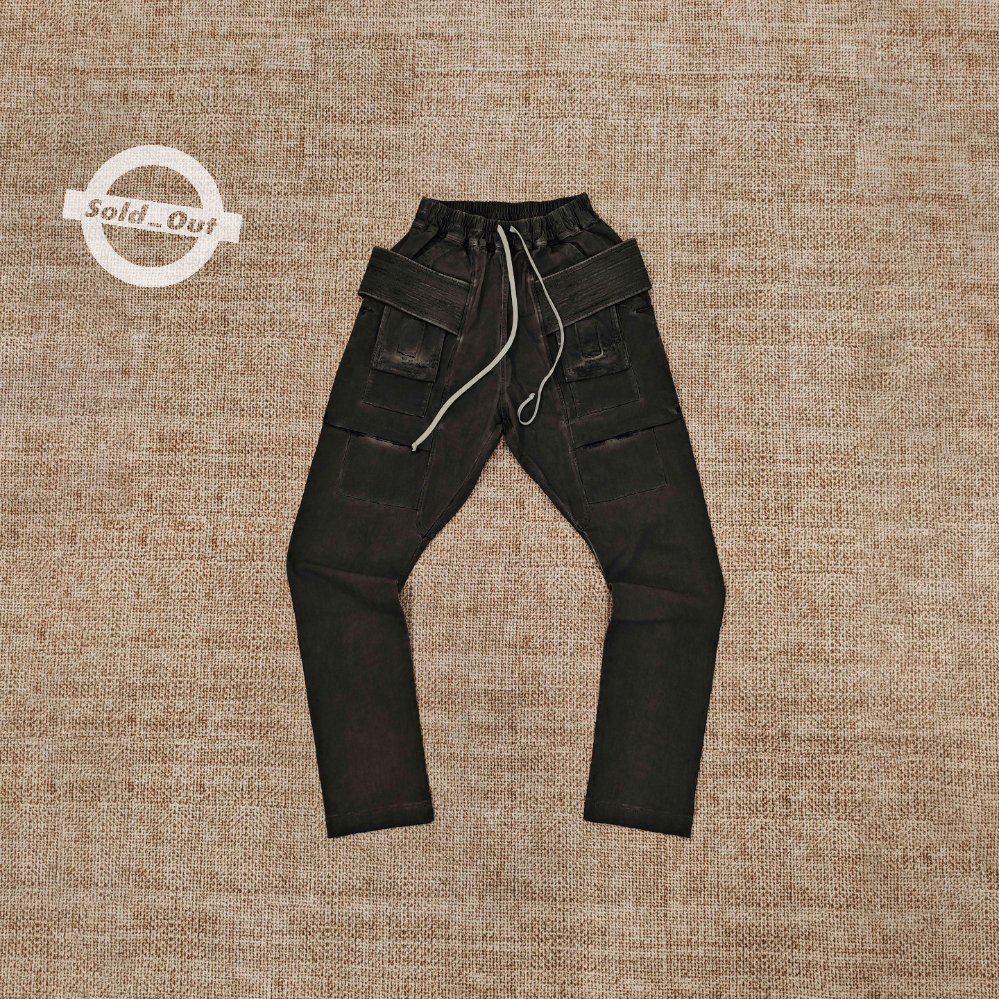 【正品现货】RICK OWENS RO 26FW 意大利产水洗多口袋抽绳工装裤