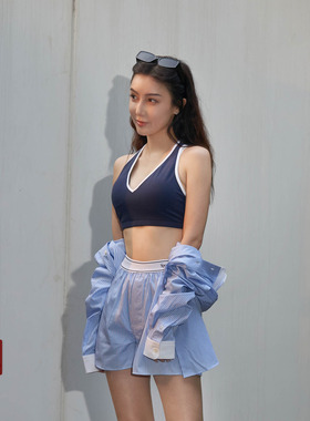 Sporty & Rich OLYMPICS系列 美国女士V领百搭日常运动内衣