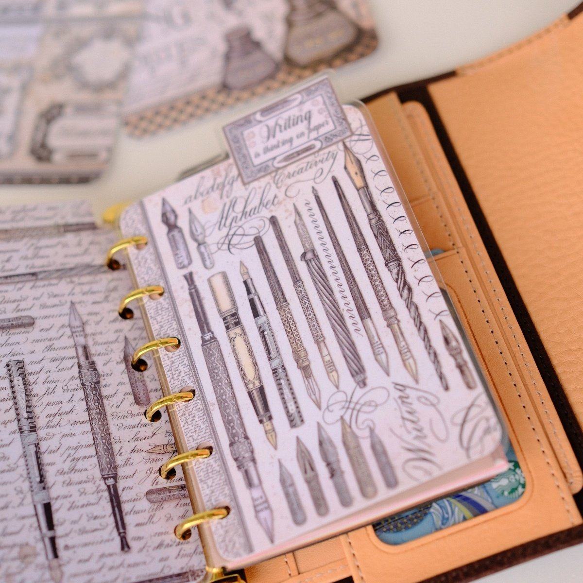 莎士比亚复古钢笔分隔页 A5A6A7奇葩M5A5slim手工塑封分隔页索引,文具电教/文化用品/商务用品,书签,淘宝优惠券,粉丝福利购,淘宝优惠卷