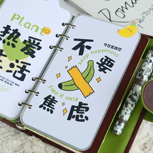 禁止蕉绿异形A6 narrow A567奇葩M5A5slim手工塑封分隔页索引