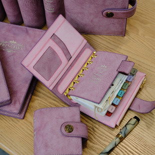 原创高定在逃公主ALASKA公主日记雾蜡真皮A6A7A5slim活页定页手帐