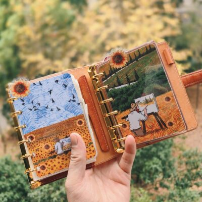 QY  【梵高】油画风A5A6A7奇葩M5方方子A5slim手工塑封分隔页索引