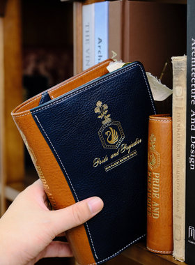 原创简奥斯汀文豪傲慢与偏见手帐真皮意大利MBOX进口牛皮A7A6手帐