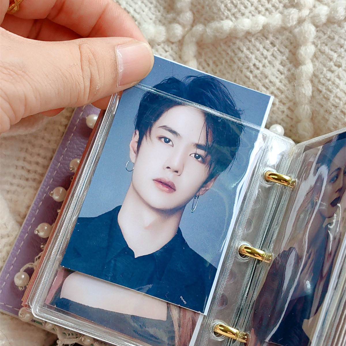 QY手帐 A9三环3孔mini活页透明手帐PVC收纳袋索引内页卡袋