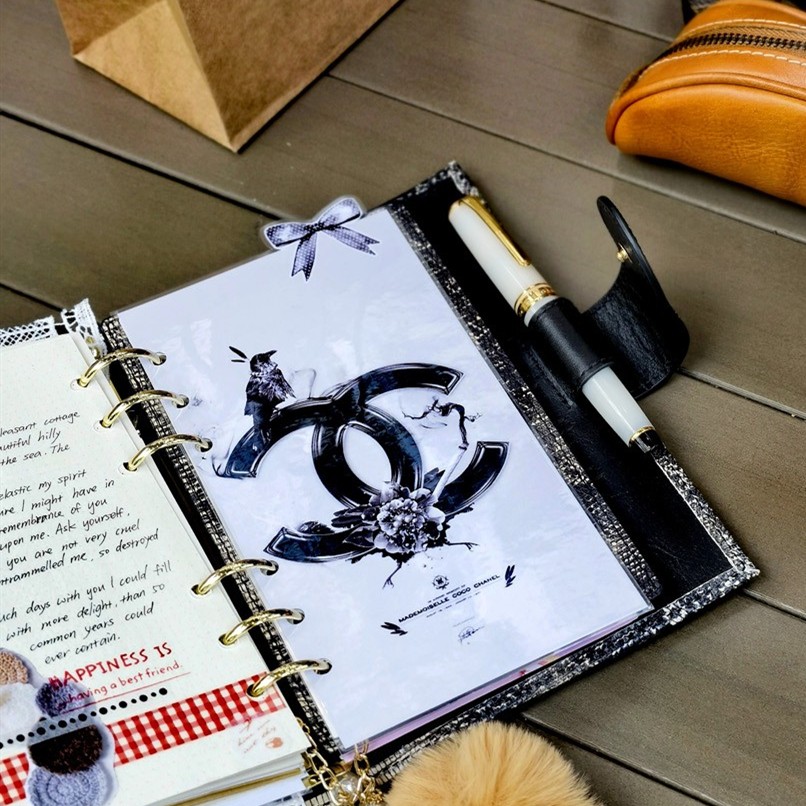 QY小香水墨风格A5A6A7奇葩M5方方子A5slim手工塑封分隔页索引