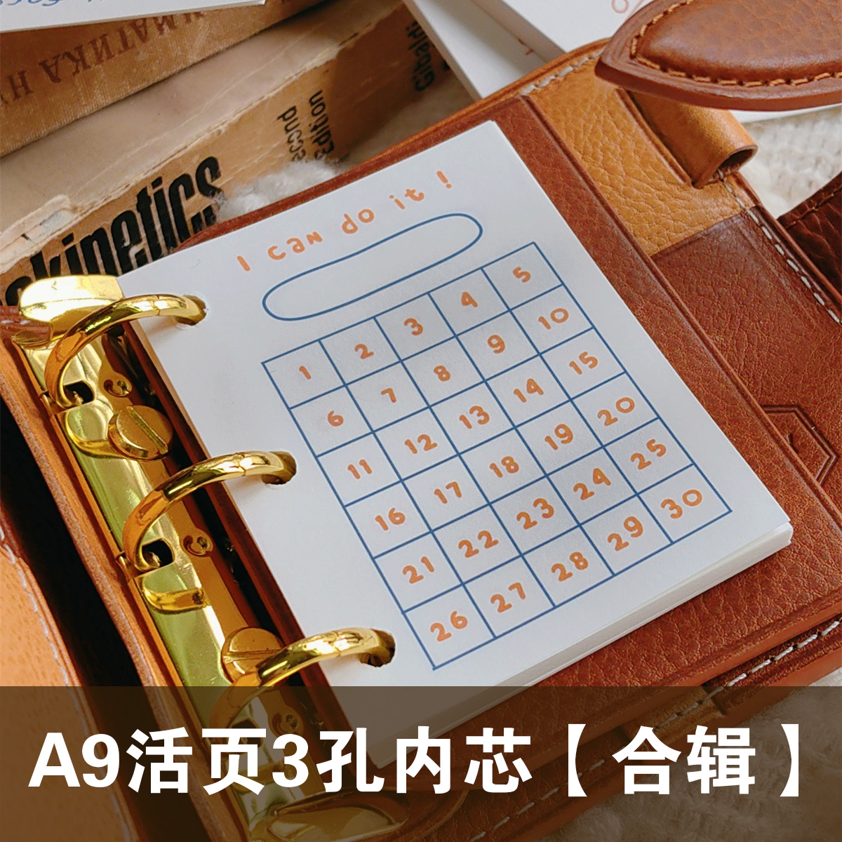 QYMini迷你A9手帐活页内芯PVC3三孔活页夹手账日记本内页便携