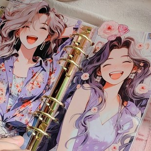 QY 花花少女分隔页 A5A6A7奇葩M5方方子A5slim手工塑封分隔页索引