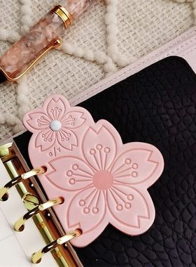 QY意大利雾蜡皮樱花A6A7奇葩M5方方子A5slim手工真皮分隔页索引