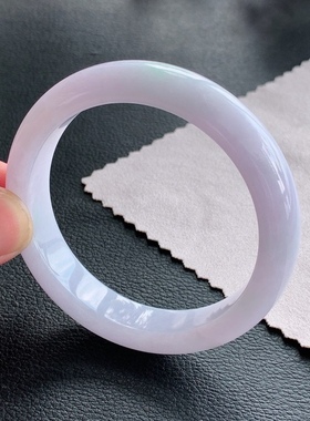 55圈天然翡翠手镯51.0紫罗兰时尚缅甸女珠宝高级定制玉镯鉴定估价