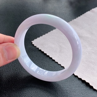 55圈天然翡翠手镯51.0紫罗兰时尚缅甸女珠宝高级定制玉镯鉴定估价