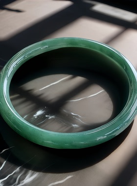 58圈天然a货蓝水绿色油青绿翡翠叮当手镯tttr时尚女款细圆条玉镯