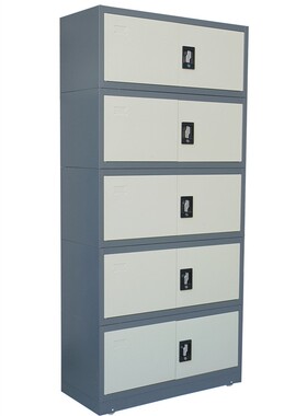 厂销双锁双色加厚豪华五节铁皮文件柜军绿色十门文件柜