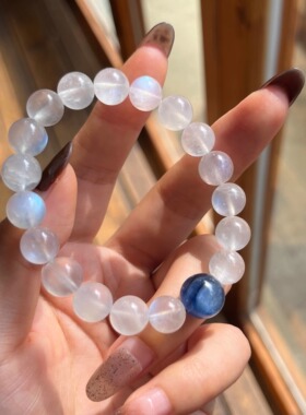 清冷感奶油体天然招桃花手链女