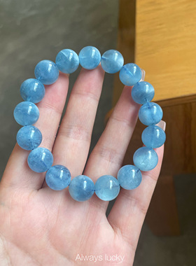 浓郁天魔鬼蓝海水蓝海蓝宝手链女