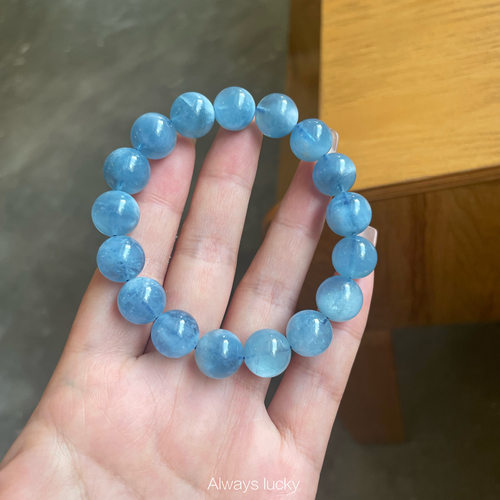 浓郁天魔鬼蓝海水蓝海蓝宝手链女