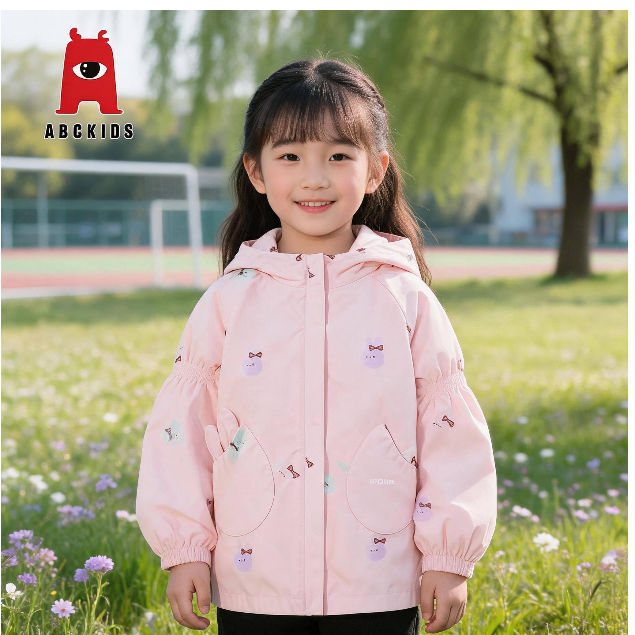 ABCkids(专柜同款女童春秋装外套儿童洋气时髦百搭上衣小童外套
