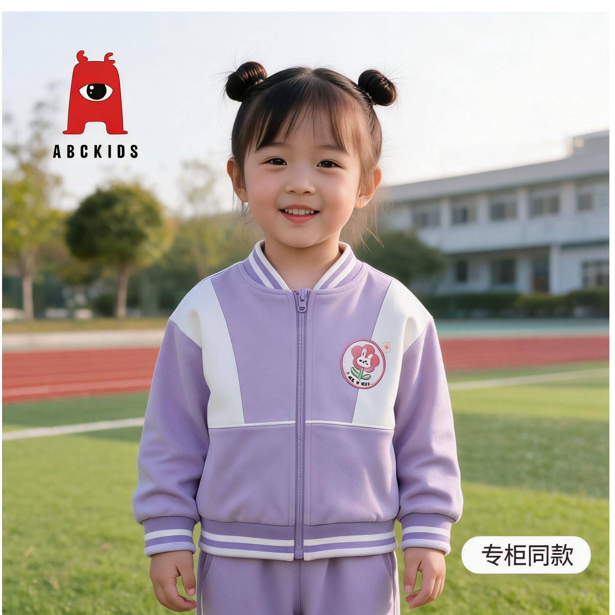 ABCkids(专柜同款女童春秋洋气外套宝宝休闲运动百搭儿童棒球服