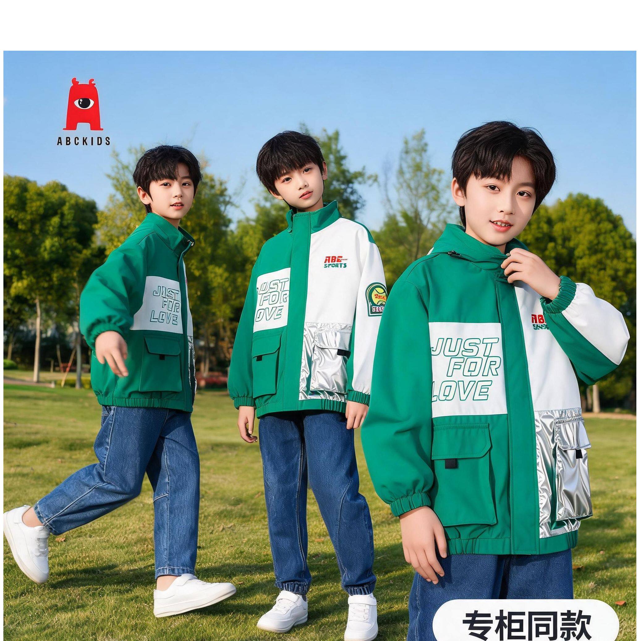 ABCkids(专柜同款)春秋款男童薄款时尚百搭儿童外套