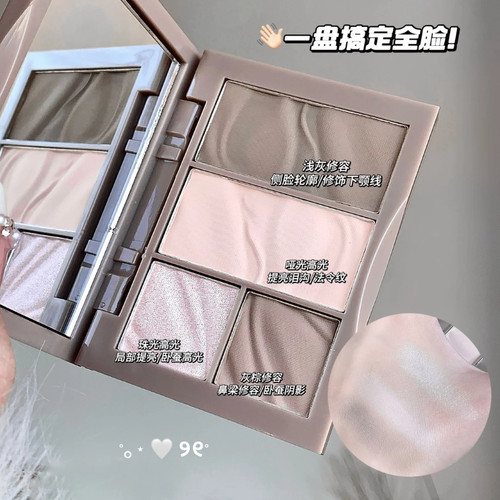 一盘搞定全脸~通透修容盘三合一体提亮自然提亮阴影高光全脸骨相