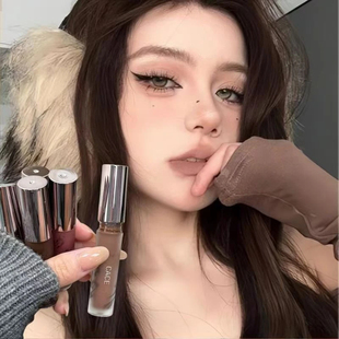 轻欧美妆！牛皮纸口棕哑光唇泥深唇黄皮显白低饱和裸棕色学生唇釉