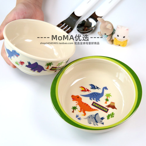 现货日本skater恐龙树脂儿童饭碗