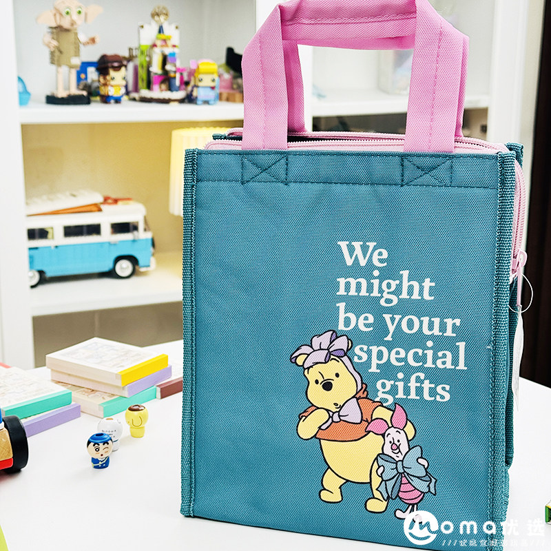 日本正版迪士尼维尼熊保温袋卡通可爱饭盒袋手提便当包妈咪小拎包,餐饮具,保温袋,淘宝优惠券,粉丝福利购,淘宝优惠卷