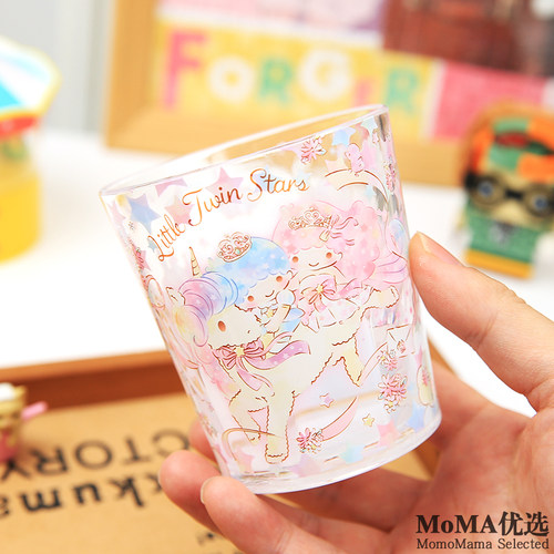 SKATER双子星280ML透明树脂水杯