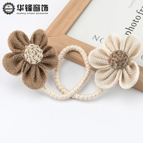 花朵窗帘扣绑带一对装客厅轻奢高档扎束带可爱扣环收拢夹装饰点缀