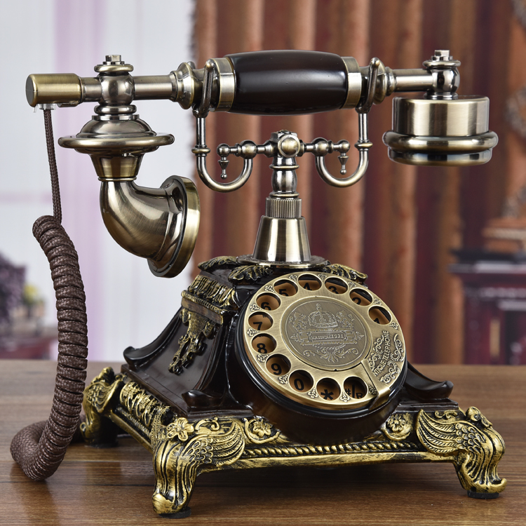 電話機歐式復古仿古旋轉撥號