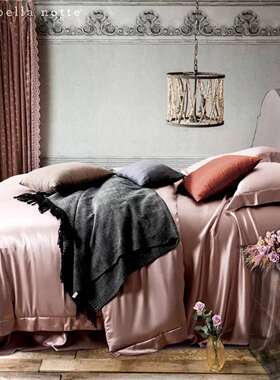 野同款百分百桑蚕丝无缝重磅真丝四件套床单被套222530姆米