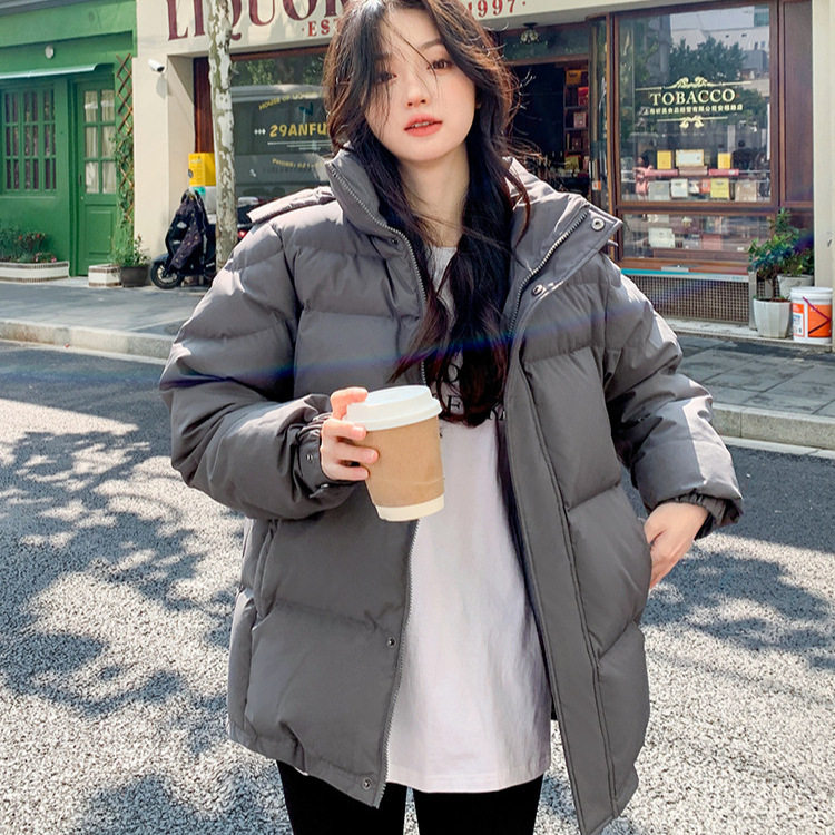 2025新款中戏羽绒服女短款韩版小个子百搭加厚白鸭绒学生面包服