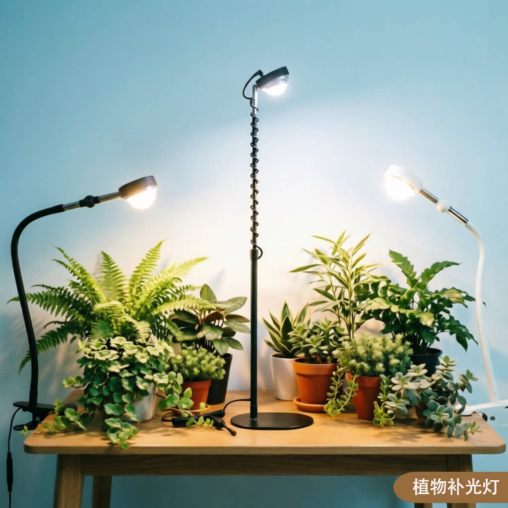 LED 弯管可伸缩落地灯微景观白色补光灯仿真阳光植物生长灯定时