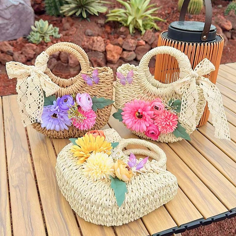 草编包diy材料包手工手提包花束活动暖场团建沙龙女神节日礼物,箱包皮具/热销女包/男包,手拿包,淘宝优惠券,粉丝福利购,淘宝优惠卷