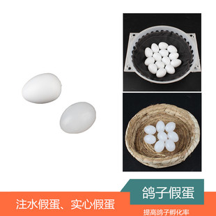 志昂养鸟鸡鸽鹌鹑配对抱窝专用高仿真实心保温鸽假蛋塑料鸽子蛋
