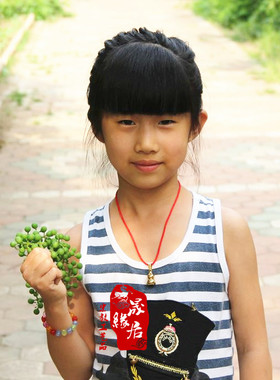 金色钛钢防水小孩葫芦吊坠