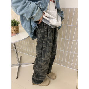 迷彩裤 男装 2025年新款 白口阳 春季 废土BI备 宽松长裤 迷雾森林
